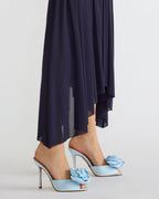 PRIYA FLEUR SATIN BLEU