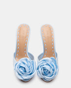 PRIYA FLEUR SATIN BLEU