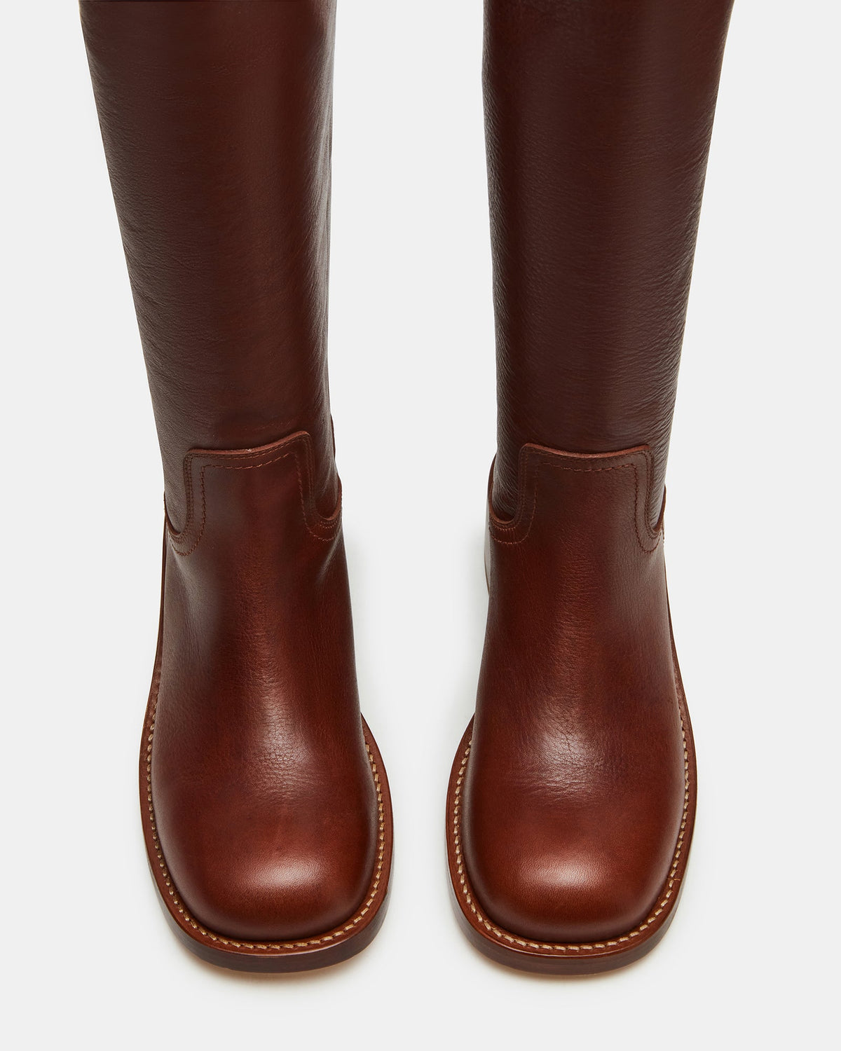 RIGGS RUST LEATHER WIDE CALF