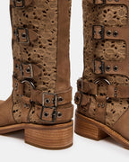 NUBUCK FAUVE À MOTIFS FLORAUX ROCKY