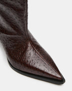 CUIR D'AUTRUCHE MARRON STARLA