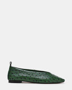 CUIR D'AUTRUCHE VERT LUXUEUX