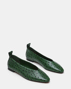 CUIR D'AUTRUCHE VERT LUXUEUX