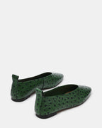 CUIR D'AUTRUCHE VERT LUXUEUX