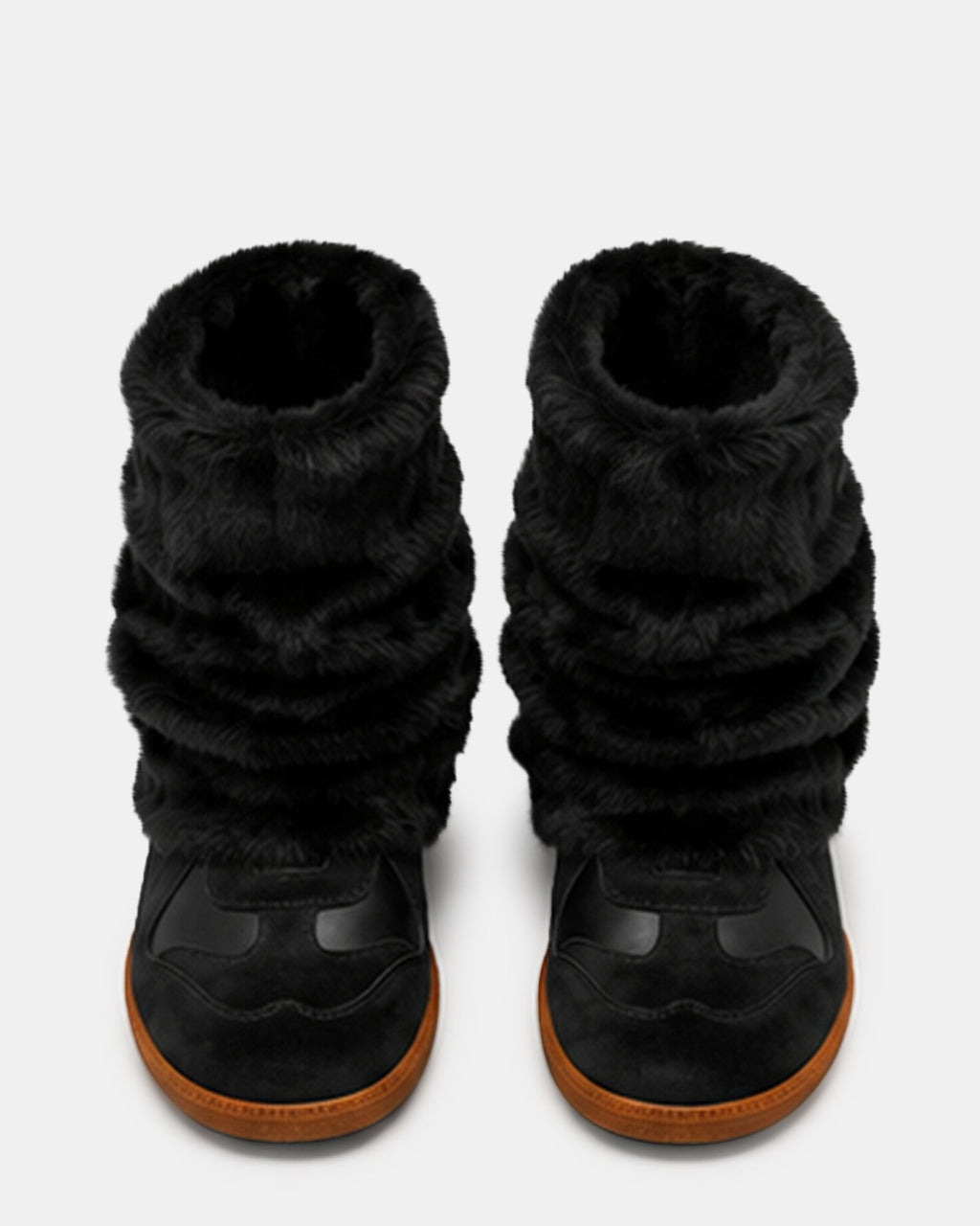 MAVIS FAUX FUR BLACK SUEDE