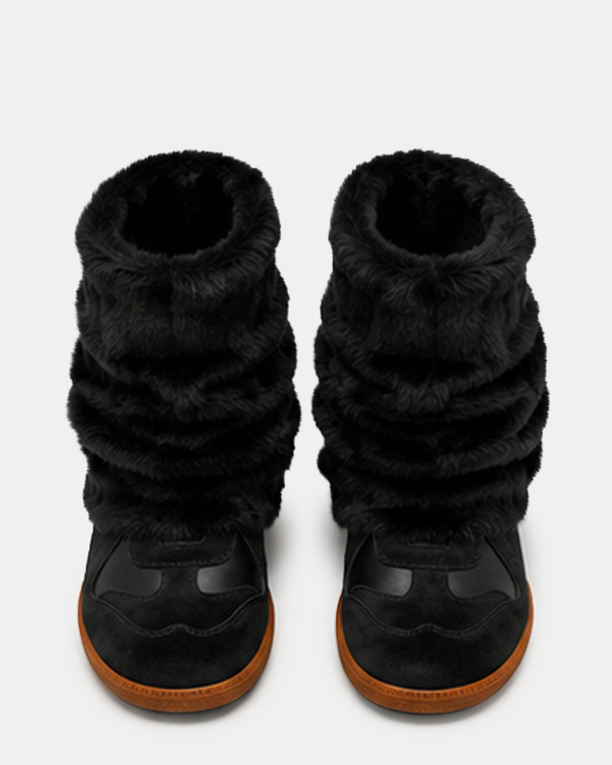 MAVIS FAUX FUR BLACK SUEDE