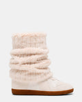 MAVIS FAUX FUR WHITE SUEDE