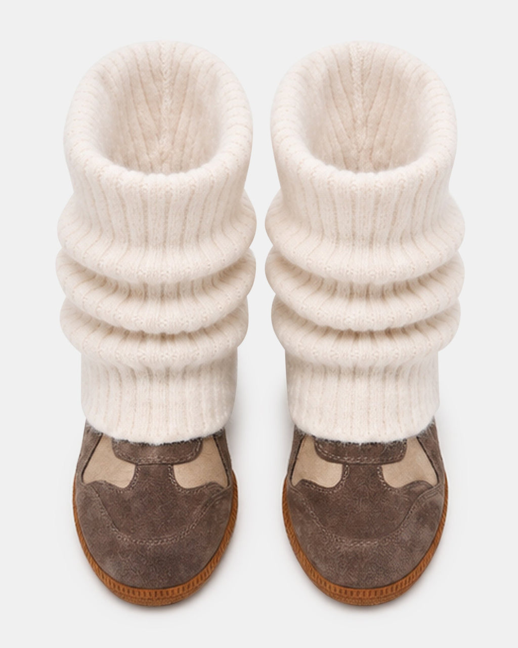 MAVIS KNIT TAUPE SUEDE